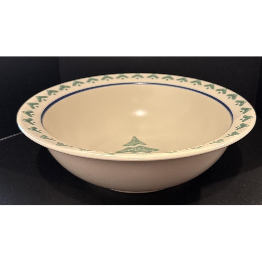 Pfaltzgraff Nordic Christmas Tree Holiday Round Serving Bowl 9 Inch USA Vintage